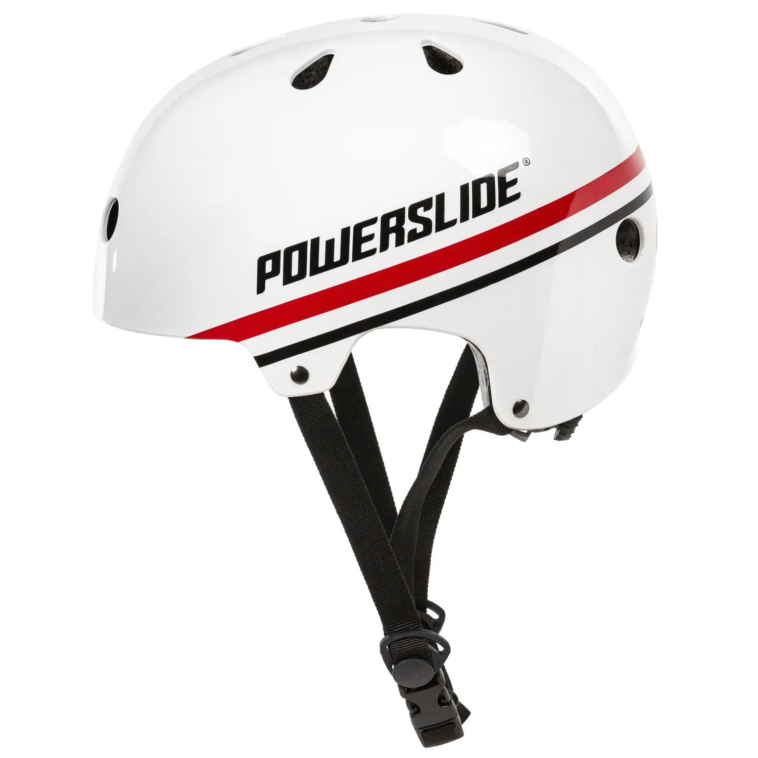Powerslide Pro Urban Stripe hjelm hvid stribet