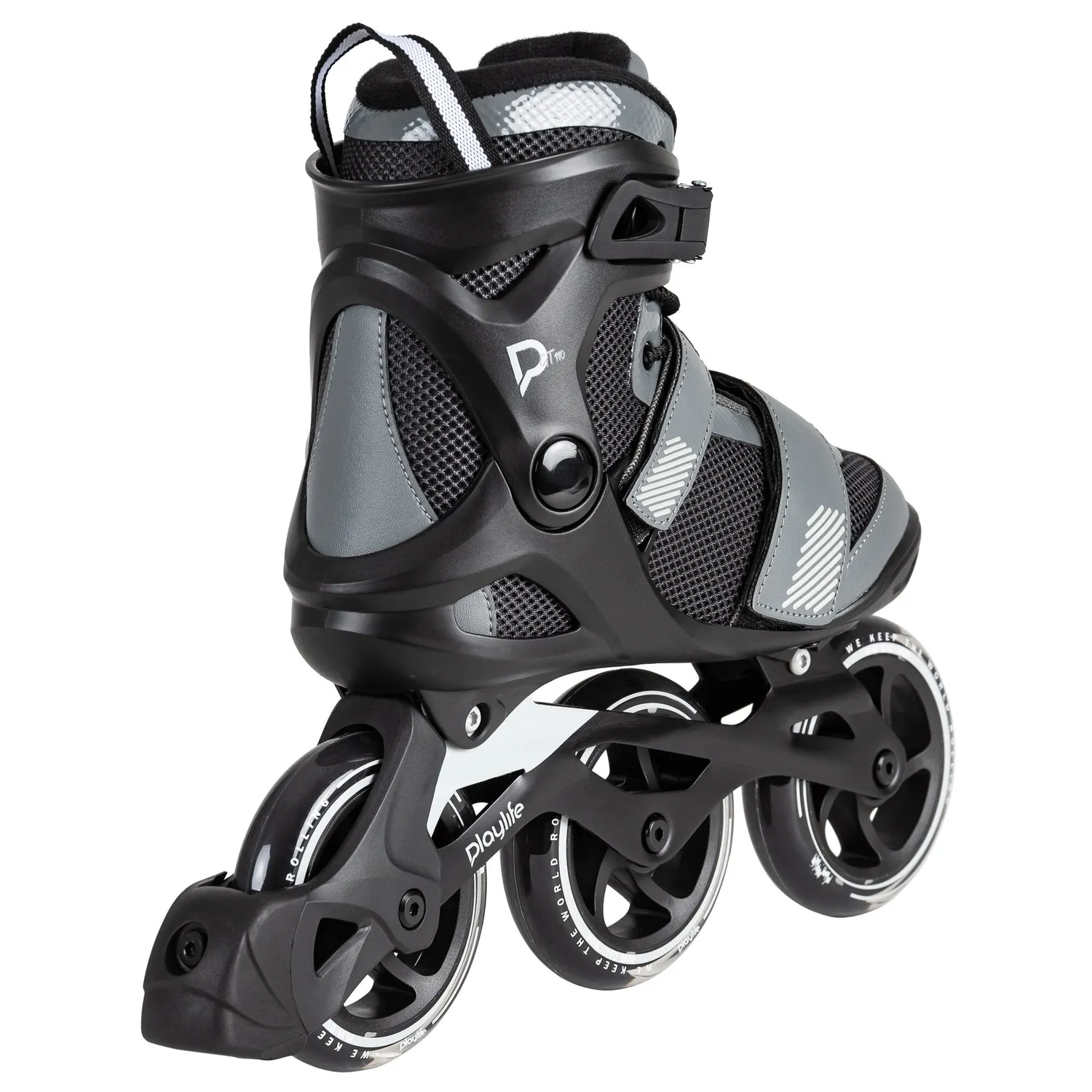 Playlife GT Black Grey 110 inlineskøjter 3x110 mm