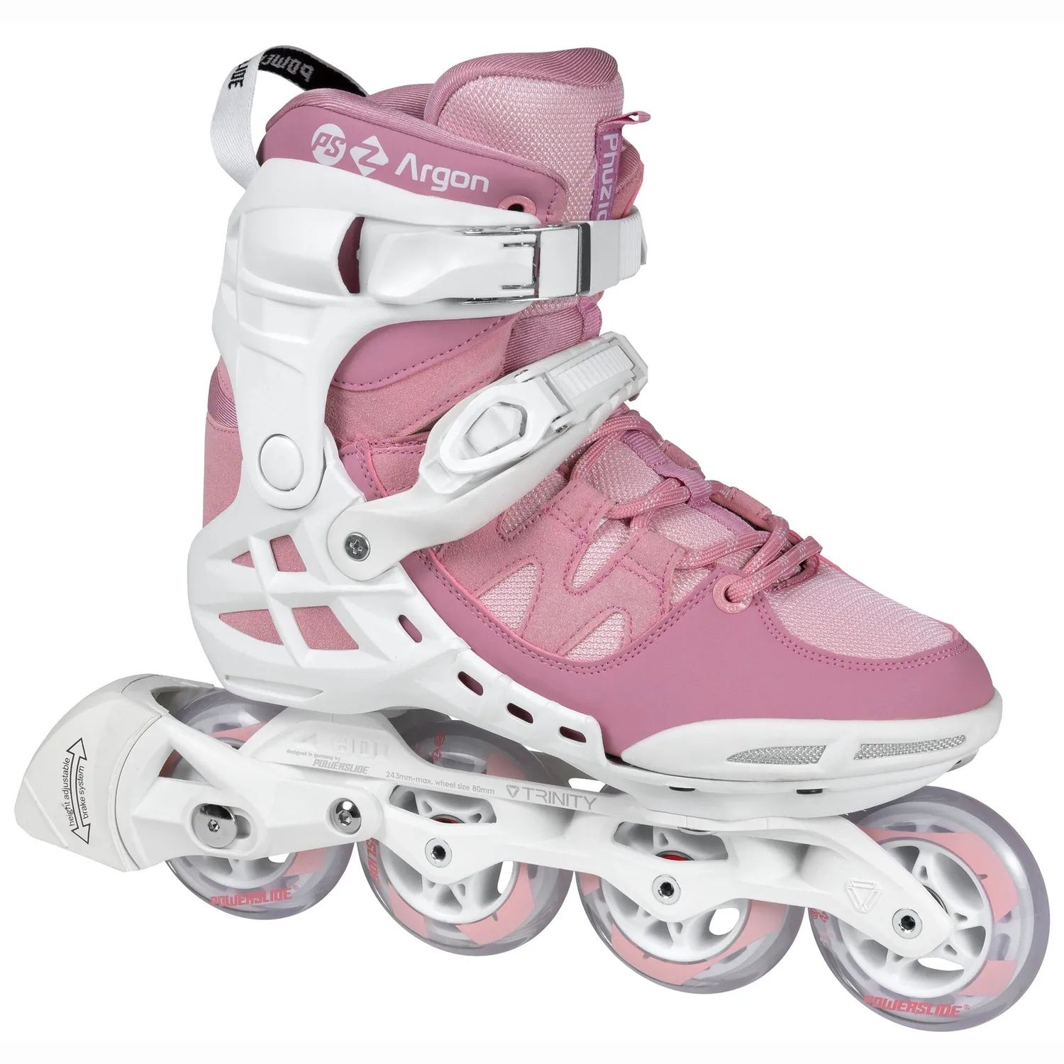 Powerslide Phuzion Argon Rose 80 fitnessskøjte 40 pink