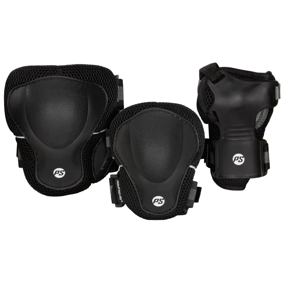 Powerslide Pro Black beskyttelsessæt sort S-XL