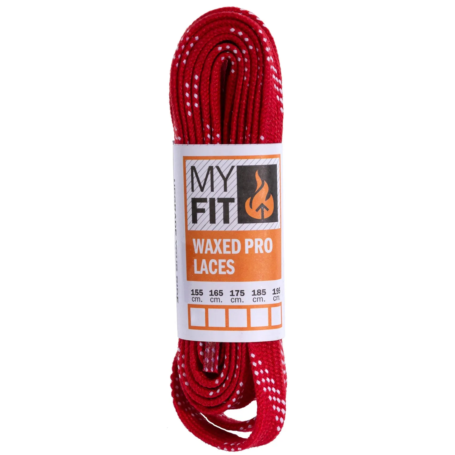 MYFIT Waxed Laces Pro snørebånd røde 180 cm
