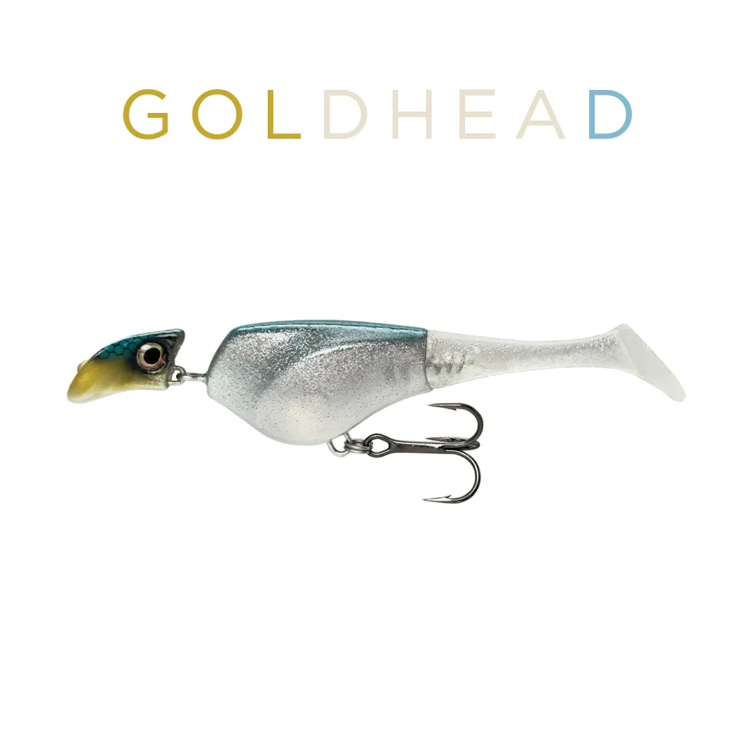 Headbanger Shad 4-1/2 swimbait Sinking Bleeding Ghost