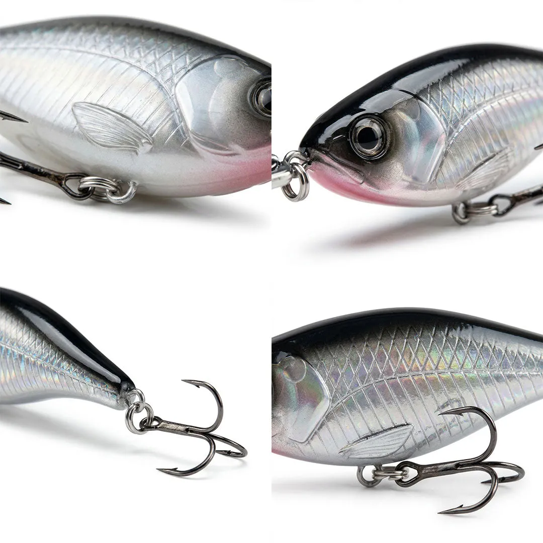 Headbanger Cranky Shad 2-1/2 wobler Black Silver synkende