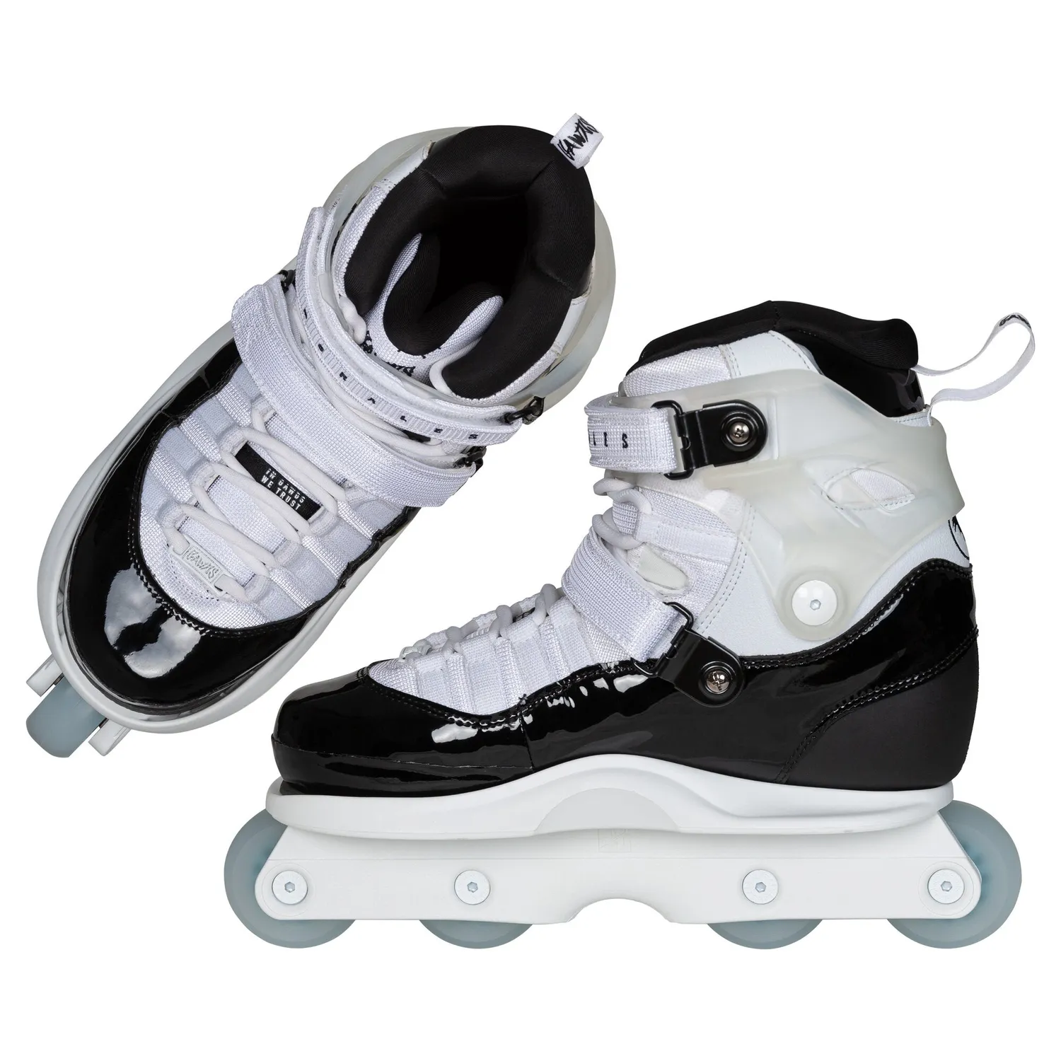 Gawds FM 5 aggressive inlineskøjter White-Black flat soul