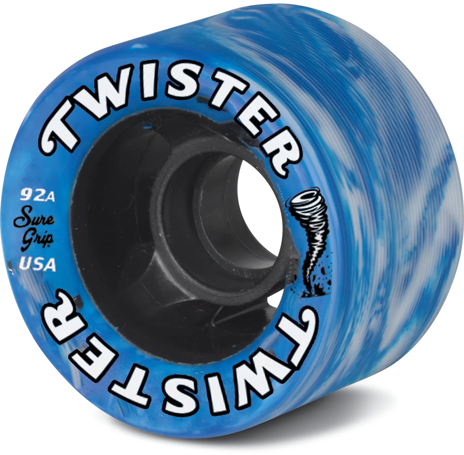 Sure-Grip Twister hjul blå/hvid 62mm
