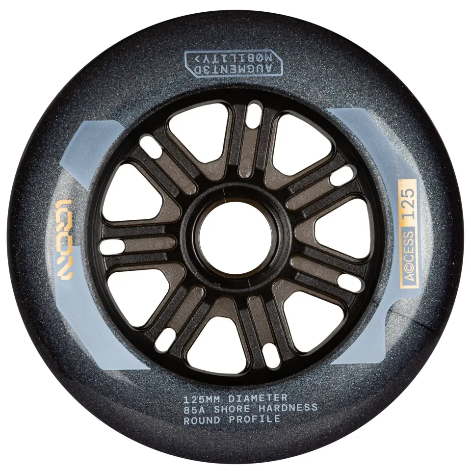 Powerslide Access 125 hjul dark grey 3-pak rund profil