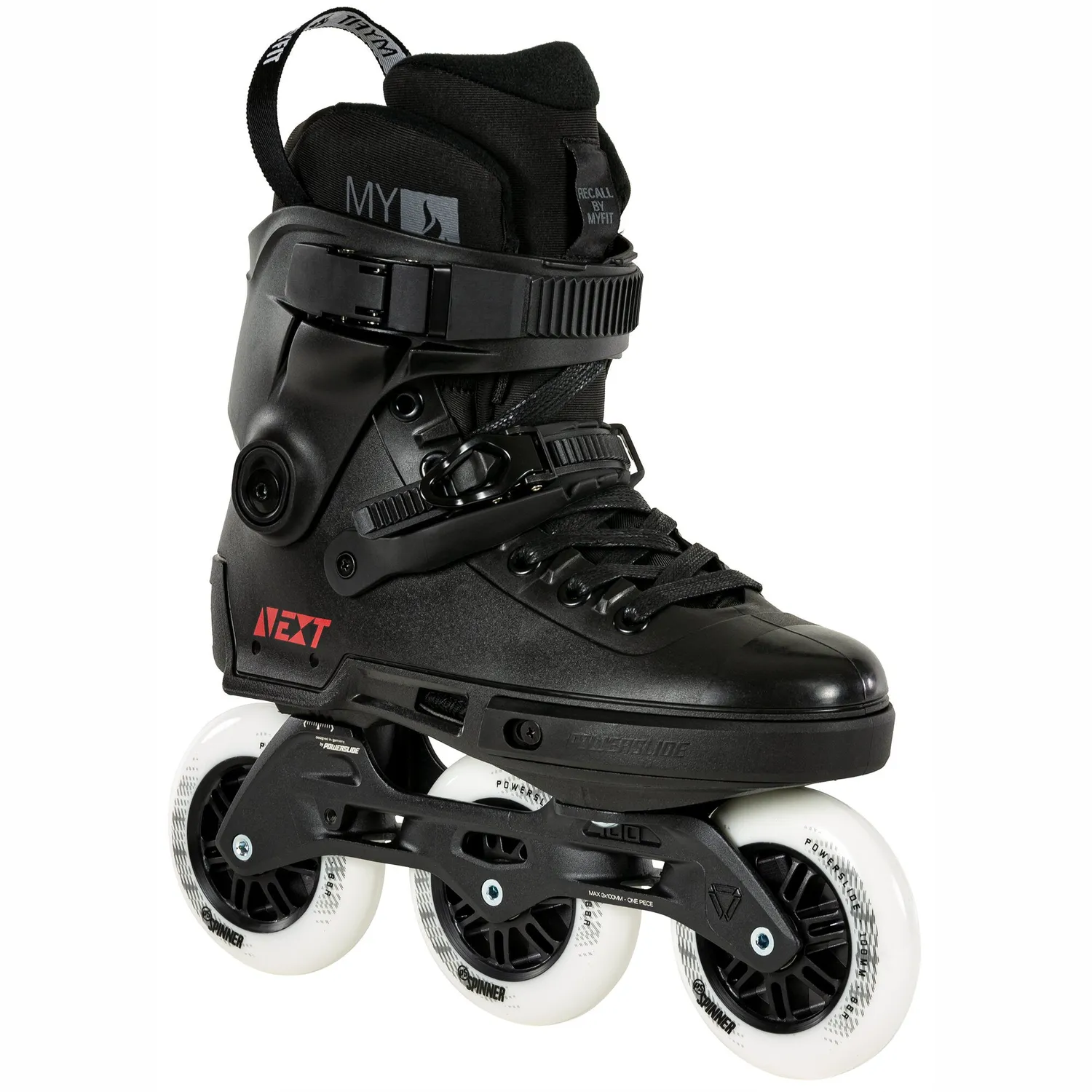 Powerslide Next Core Black 100 rulleskøjter sort 3-hjulet city