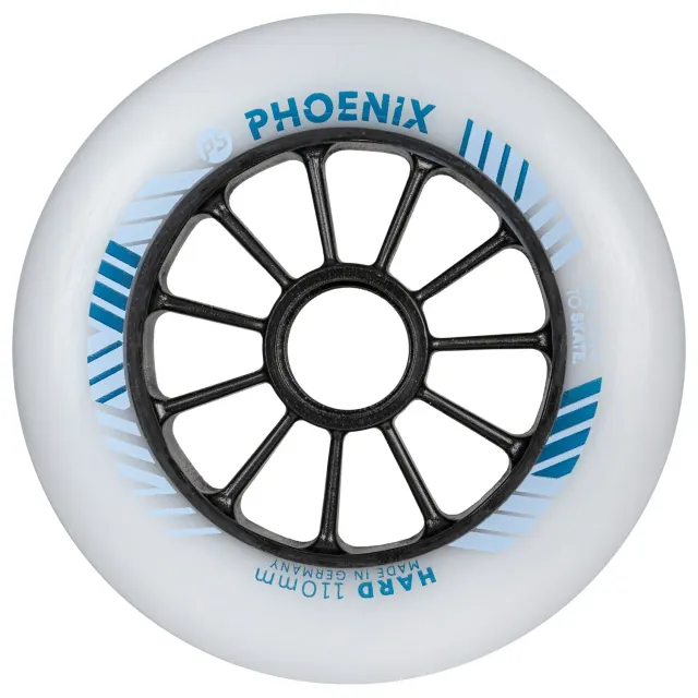 Powerslide Phoenix 110mm DD hjul hvid hard 8-pak