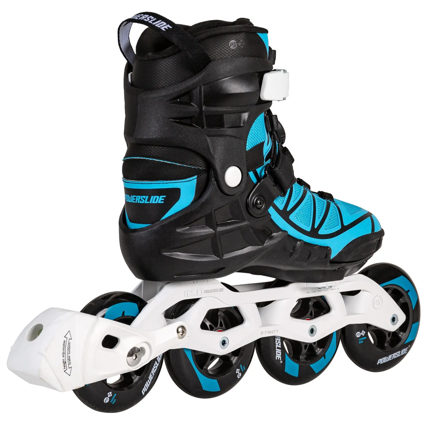 Powerslide Phuzion Argon Bluebird 100 rulleskøjter 4x100