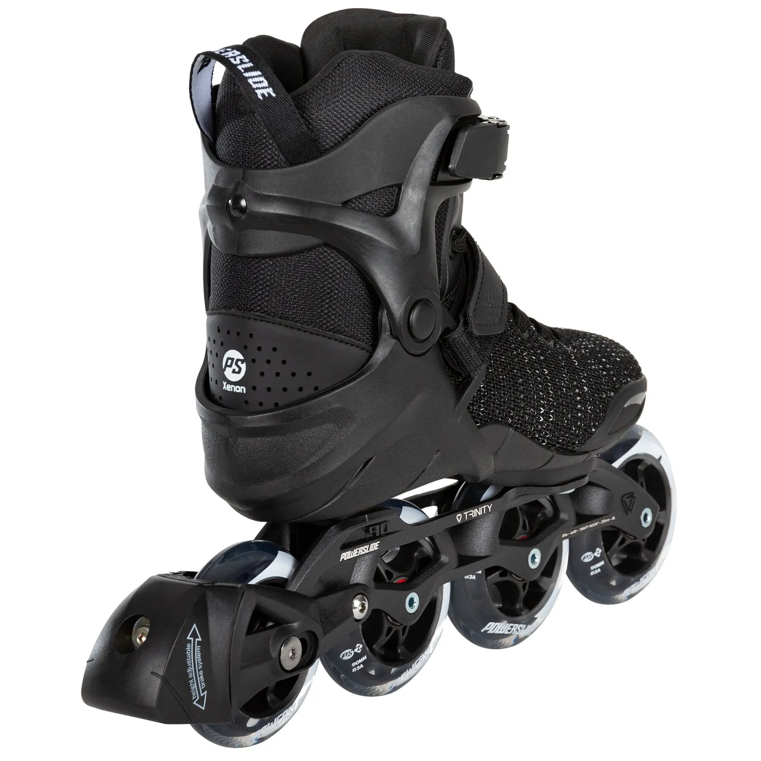 Powerslide Phuzion Xenon Black 90 rulleskøjter åndbare