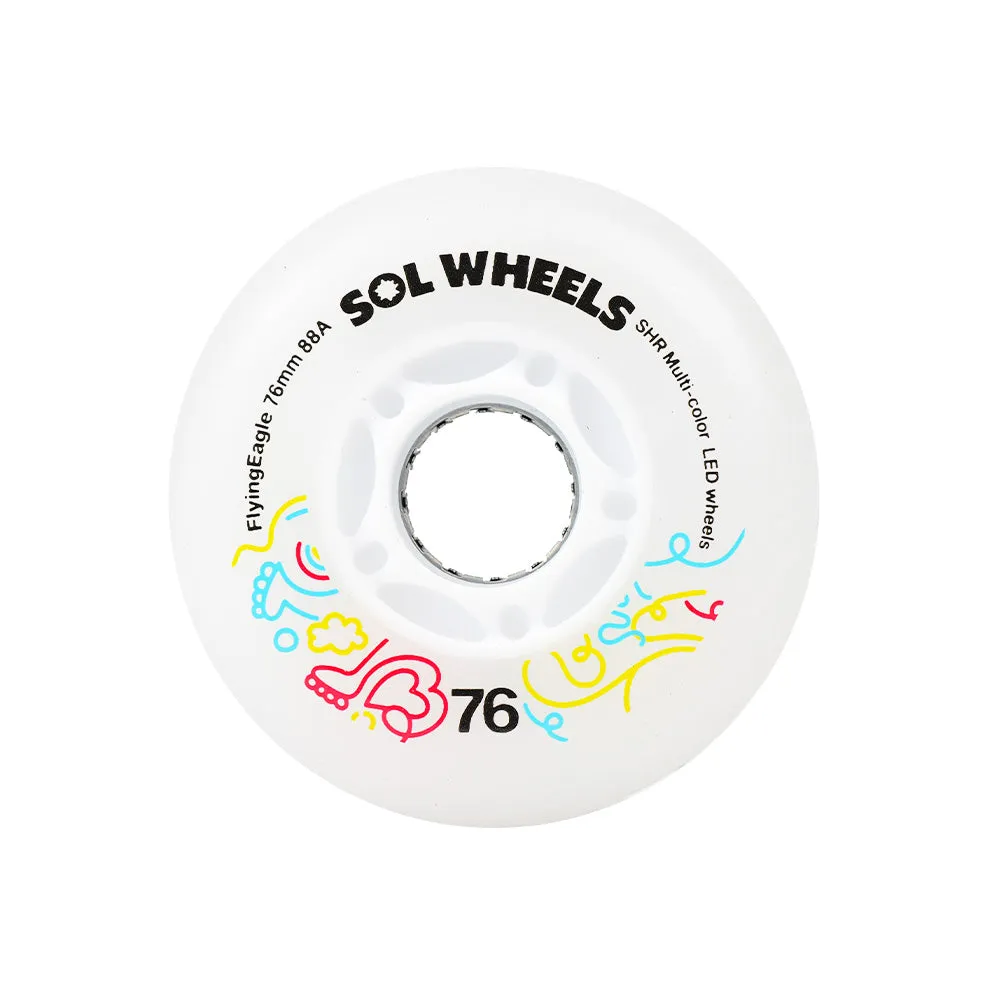 Flying Eagle Sol LED hjul multicolor 80mm 4-pak 88A