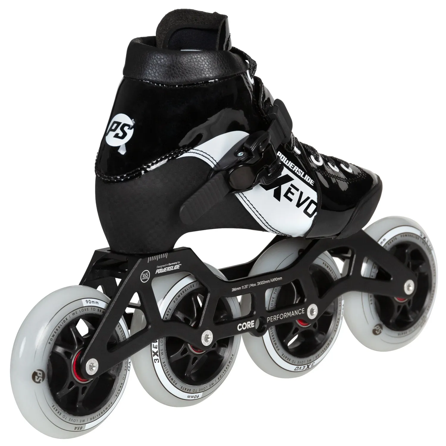 Powerslide 3X Adj Evo speedskøjter sort/hvid