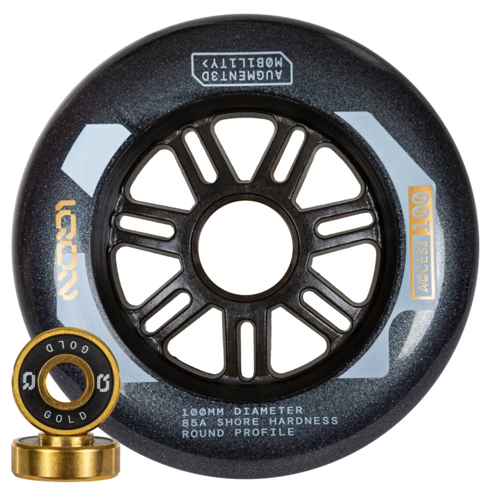IQON Access Combo 100mm hjul 3-pak mørkegrå