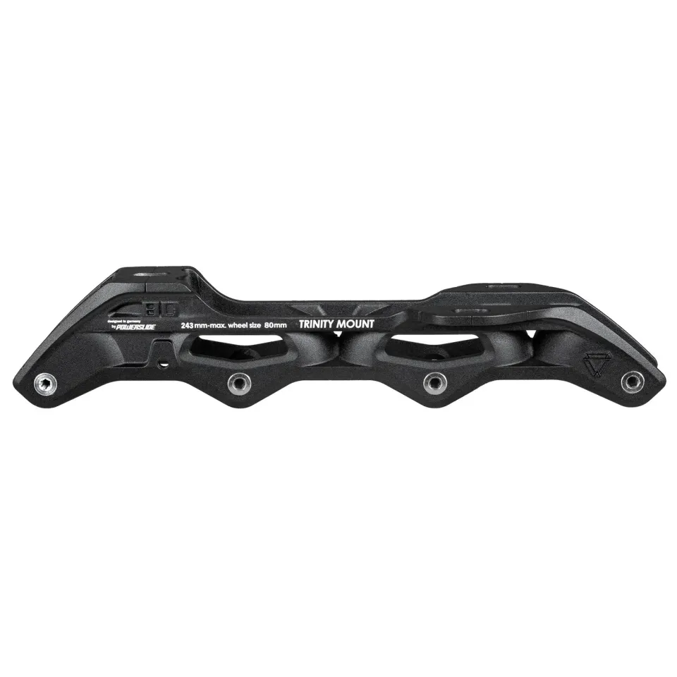 Powerslide Elite 243 TRI 4x80 skinne sort alu