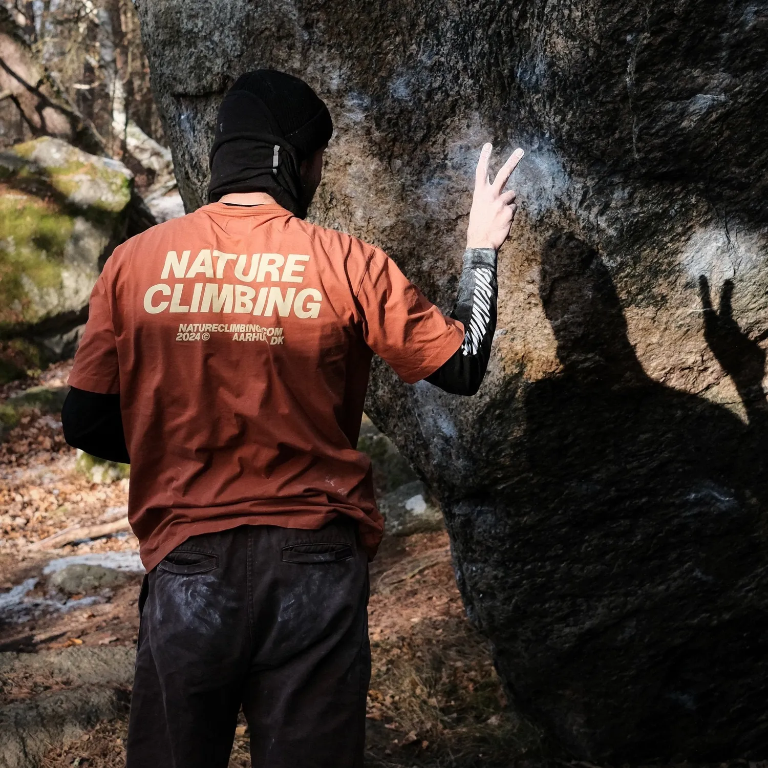 Nature Climbing Horizon T-shirt Dusty Orange økologisk bomuld