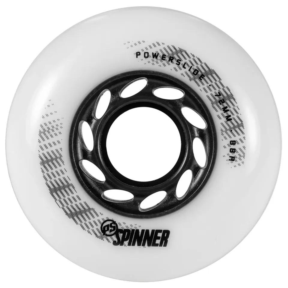 Powerslide Spinner 72/88A inliner hjul hvid 4-pak hård