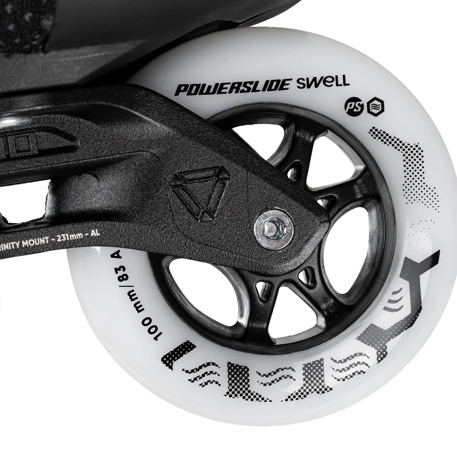 Powerslide Swell Lite Black 100 rulleskøjter sort 3x100