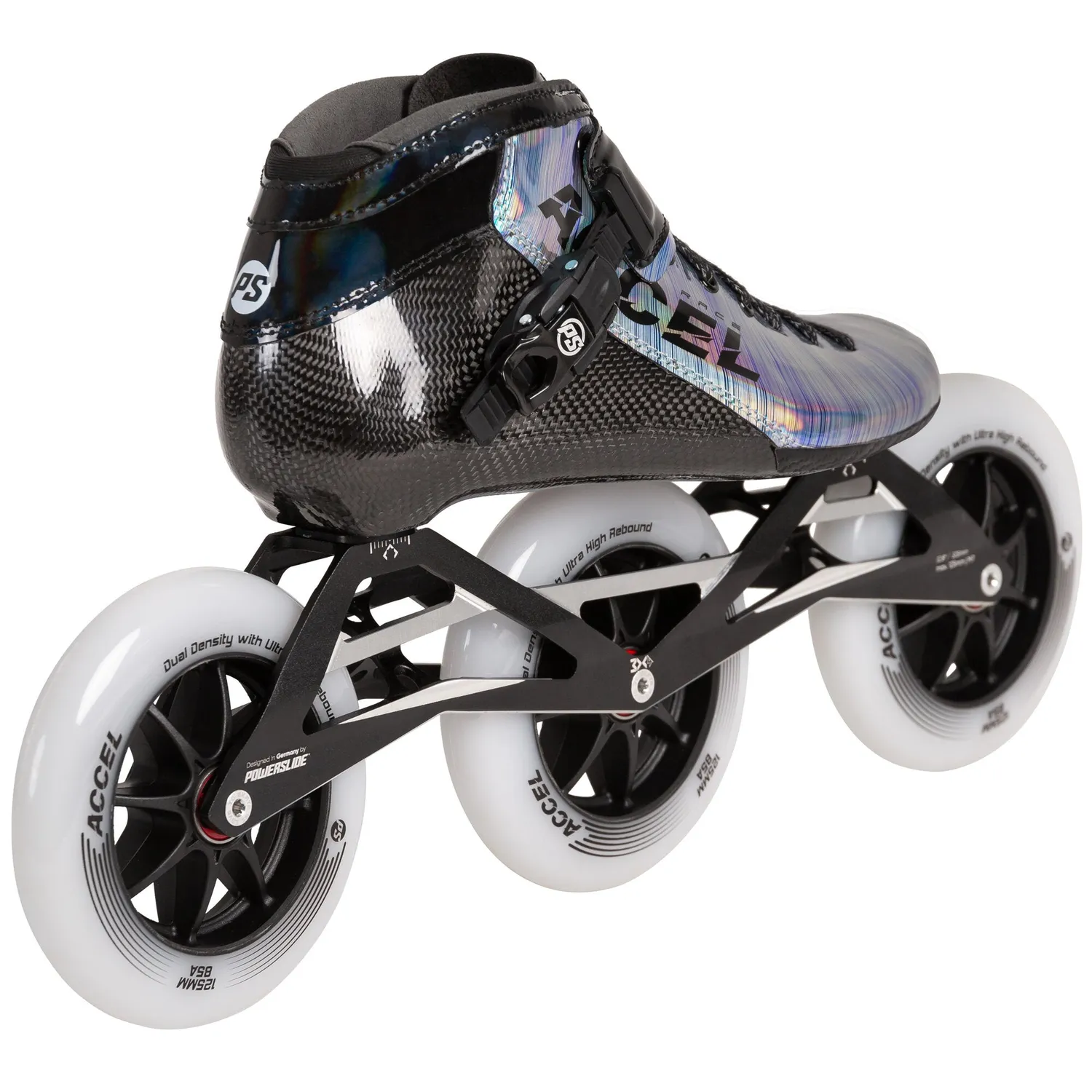 Powerslide Accel Race Reflective 125 rulleskøjter sort