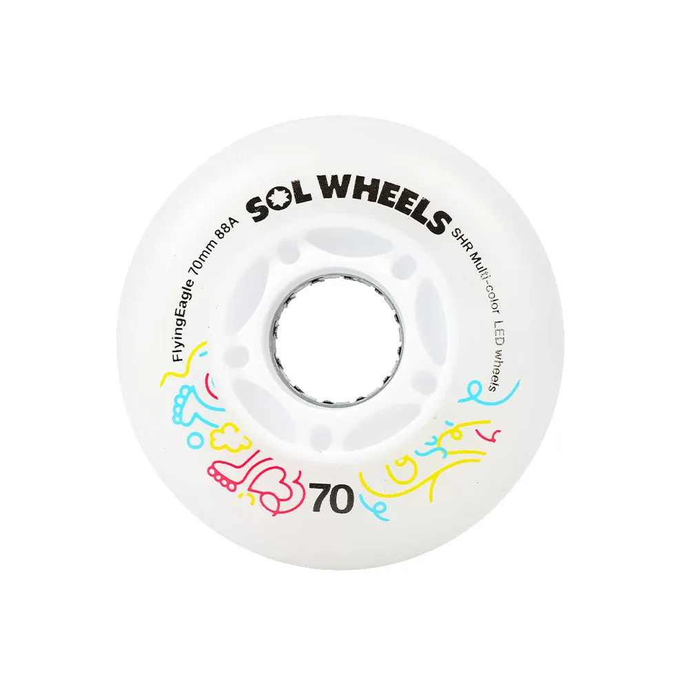 Flying Eagle Sol LED hjul multicolor 80mm 4-pak 88A