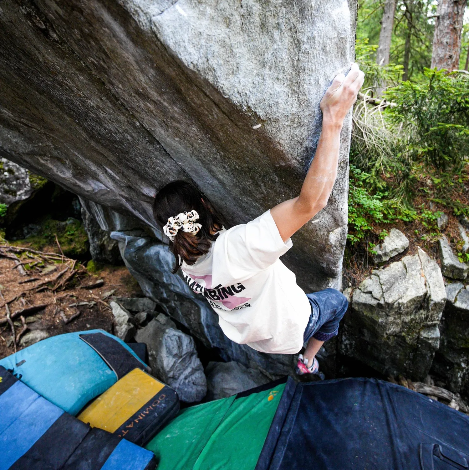 Nature Climbing Horizon T-shirt Whisper White økologisk bomuld