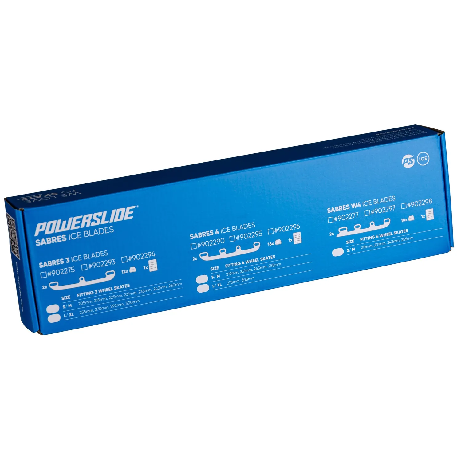Powerslide Sabres W4 isklinge sort med takker