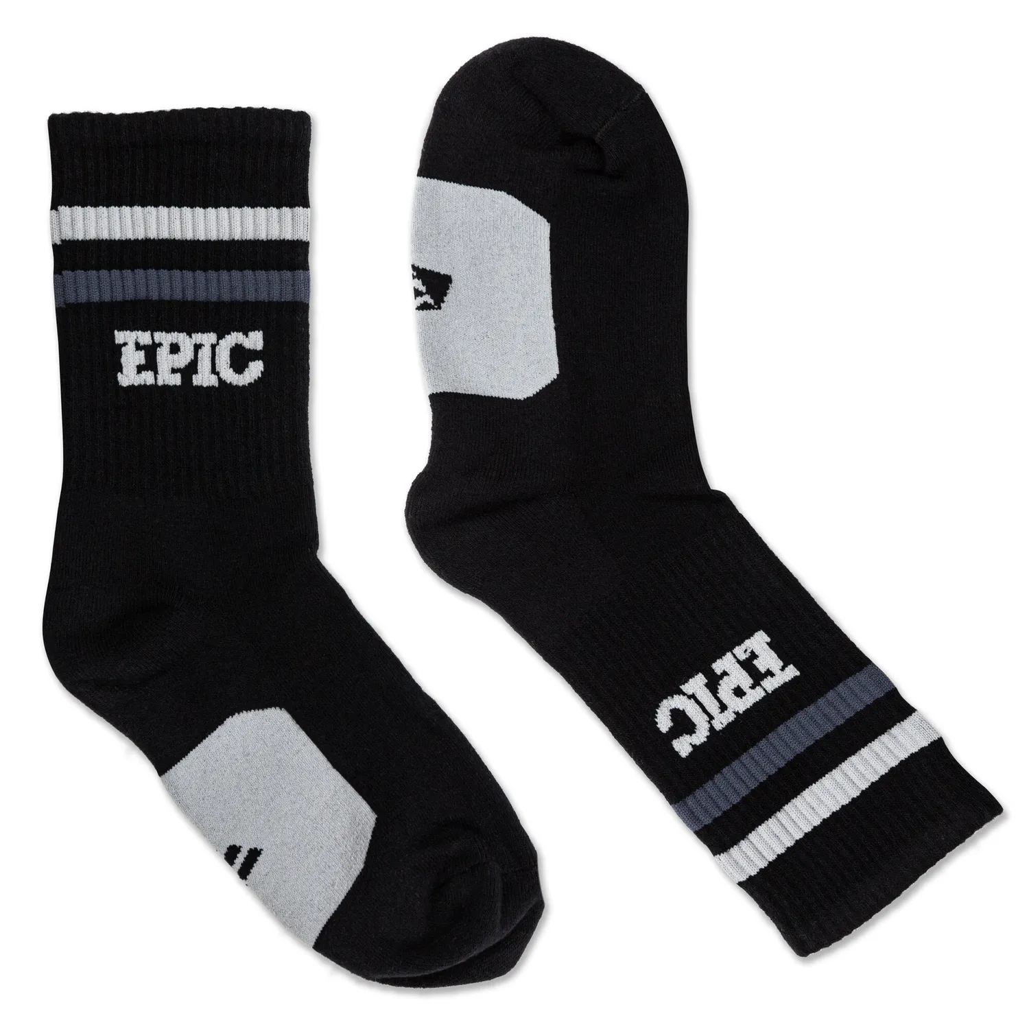 Powerslide Epic Socks skatesokker sort str 38-41 forstærket