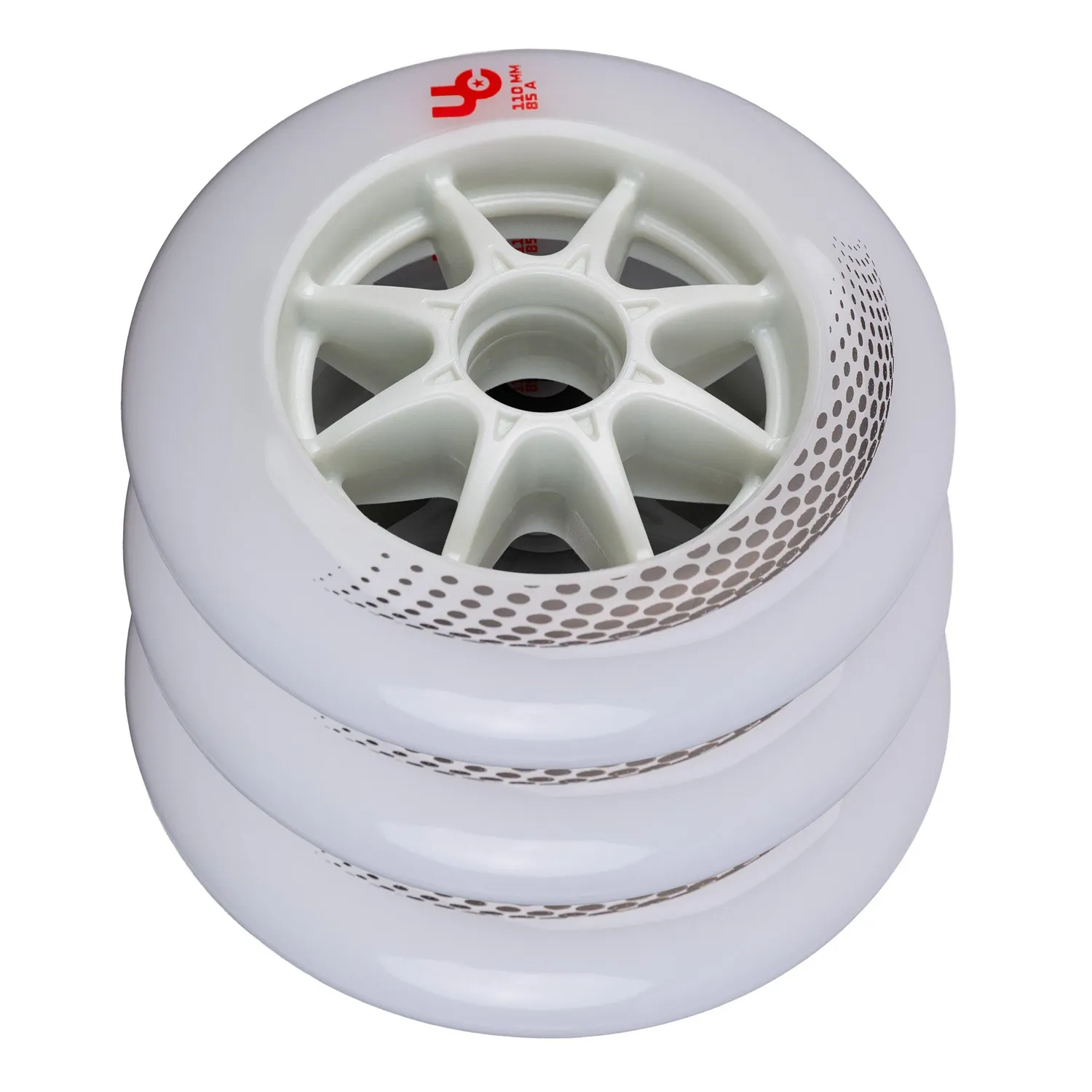 Undercover Vortex 110mm/85A inline-hjul hvid 3-pak hård
