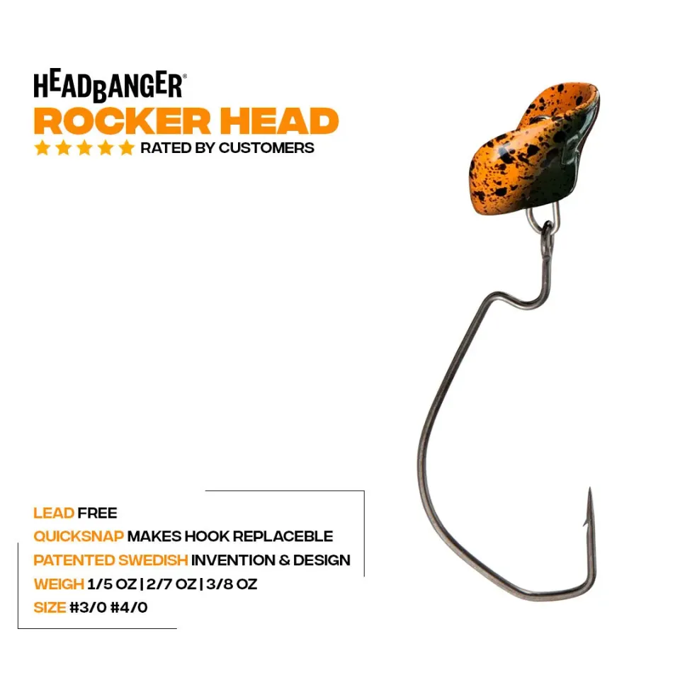 Headbanger RockerHead jighoved 3-pak