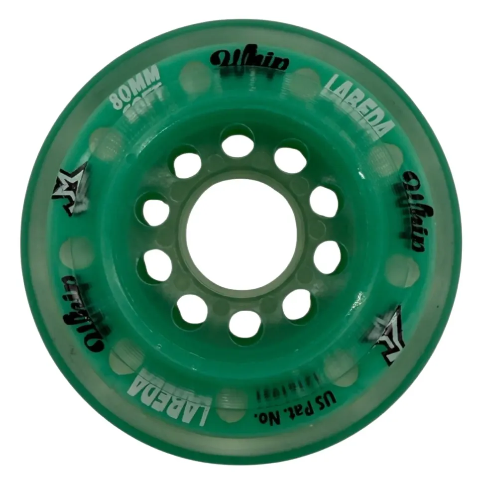 Labeda Whip Soft hockeyhjul 80mm Teal med spacere