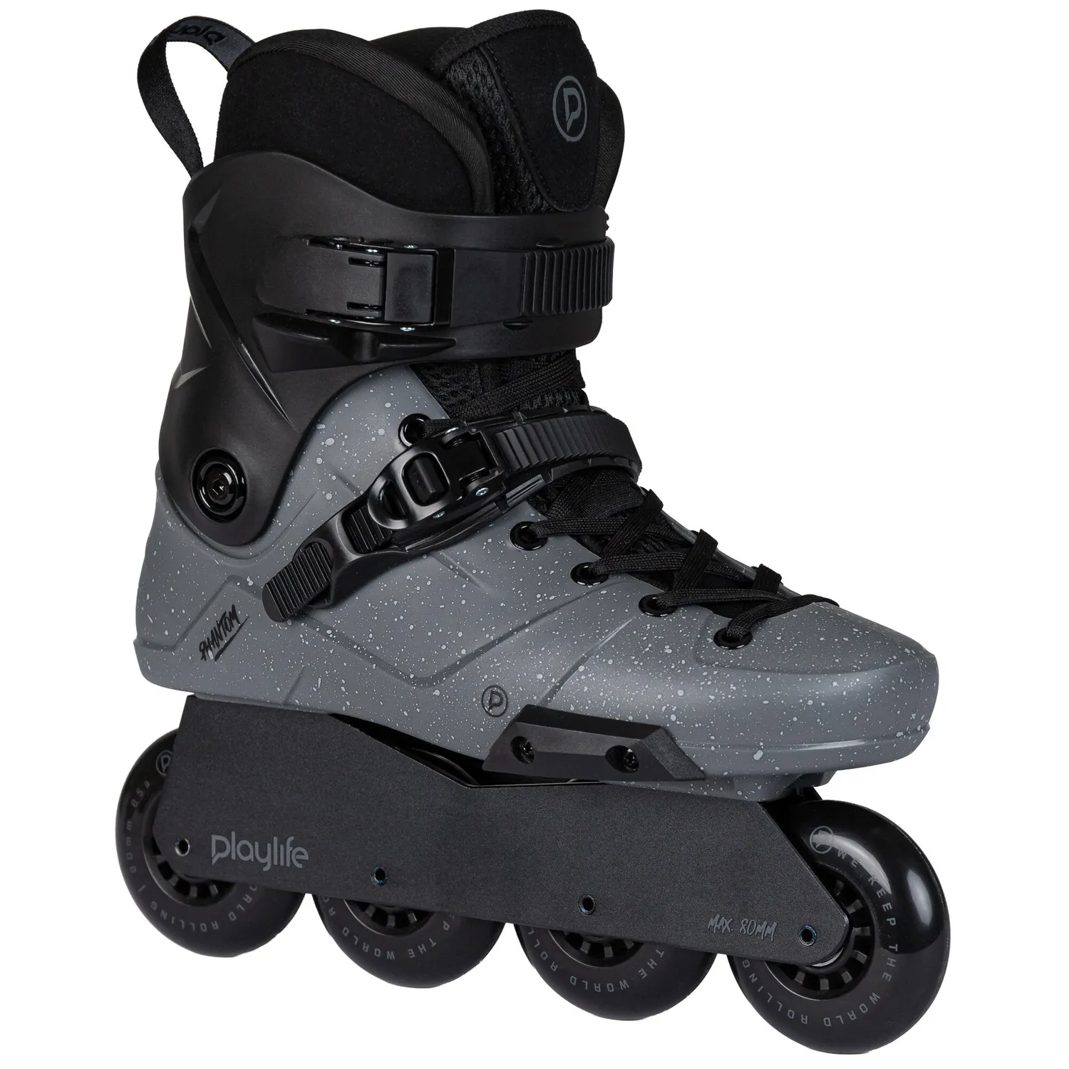 Playlife Phantom 80 rulleskøjter sort 4x80mm hardboot