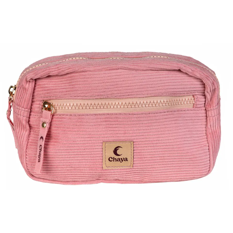 Chaya Fanny Bag bæltetaske pink fløjl RFID