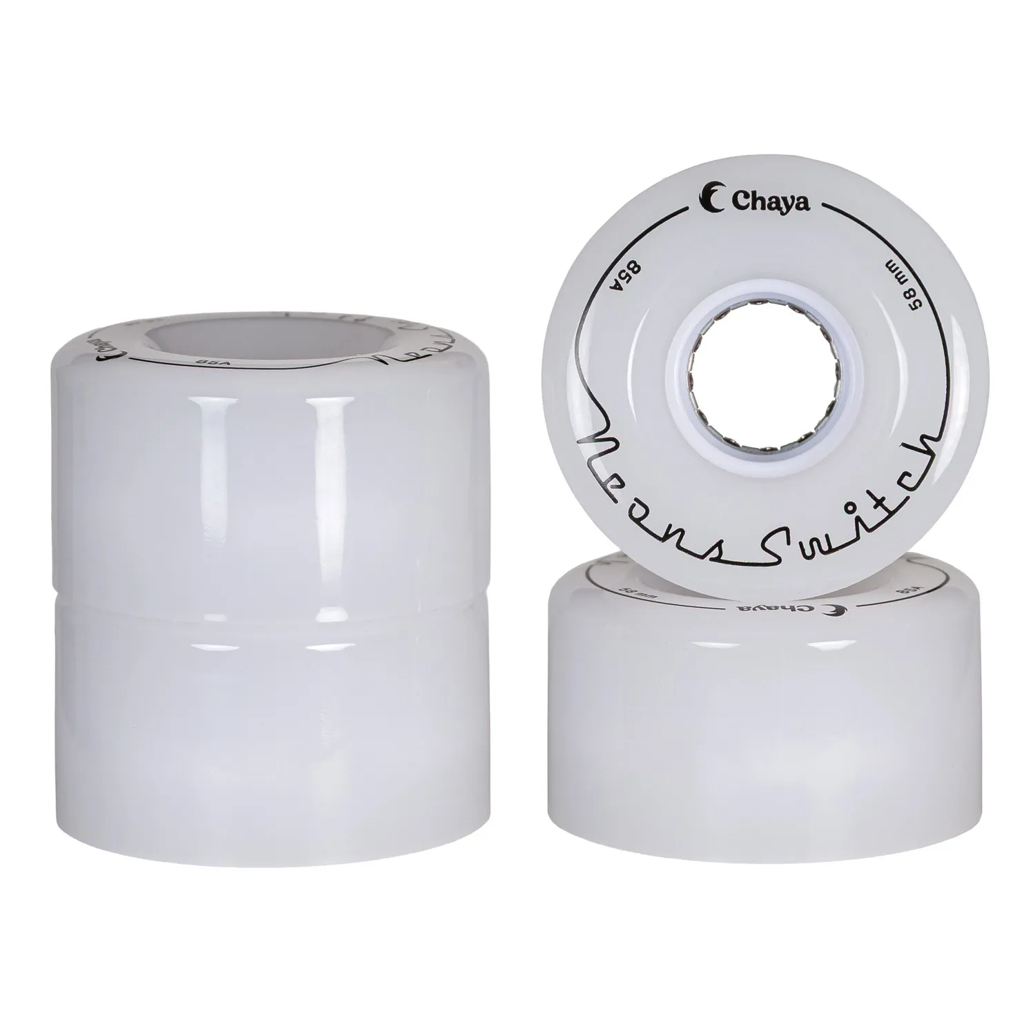 Chaya Neons Switch LED-hjul 58mm hvide 4-pak