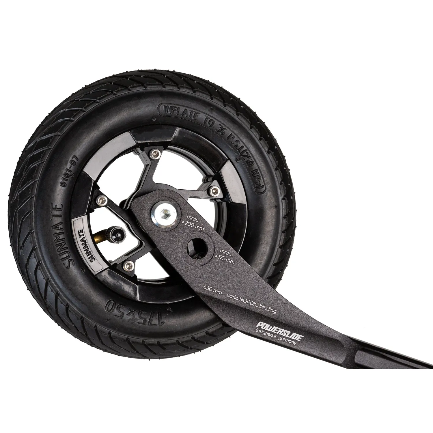Powerslide 4-Cross 175 offroad-skinne sort