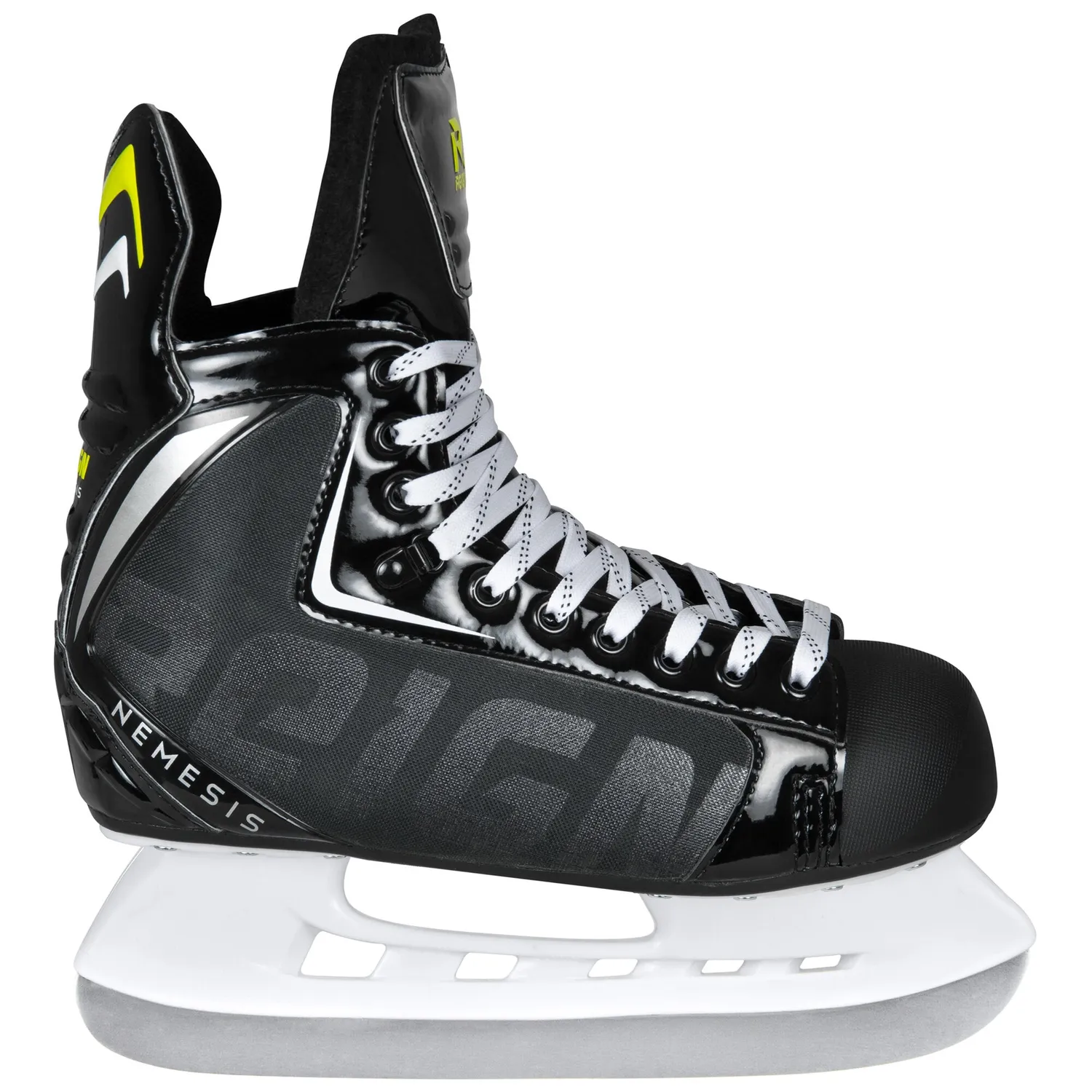 Powerslide Nemesis ishockeyskøjte sort stålskinne