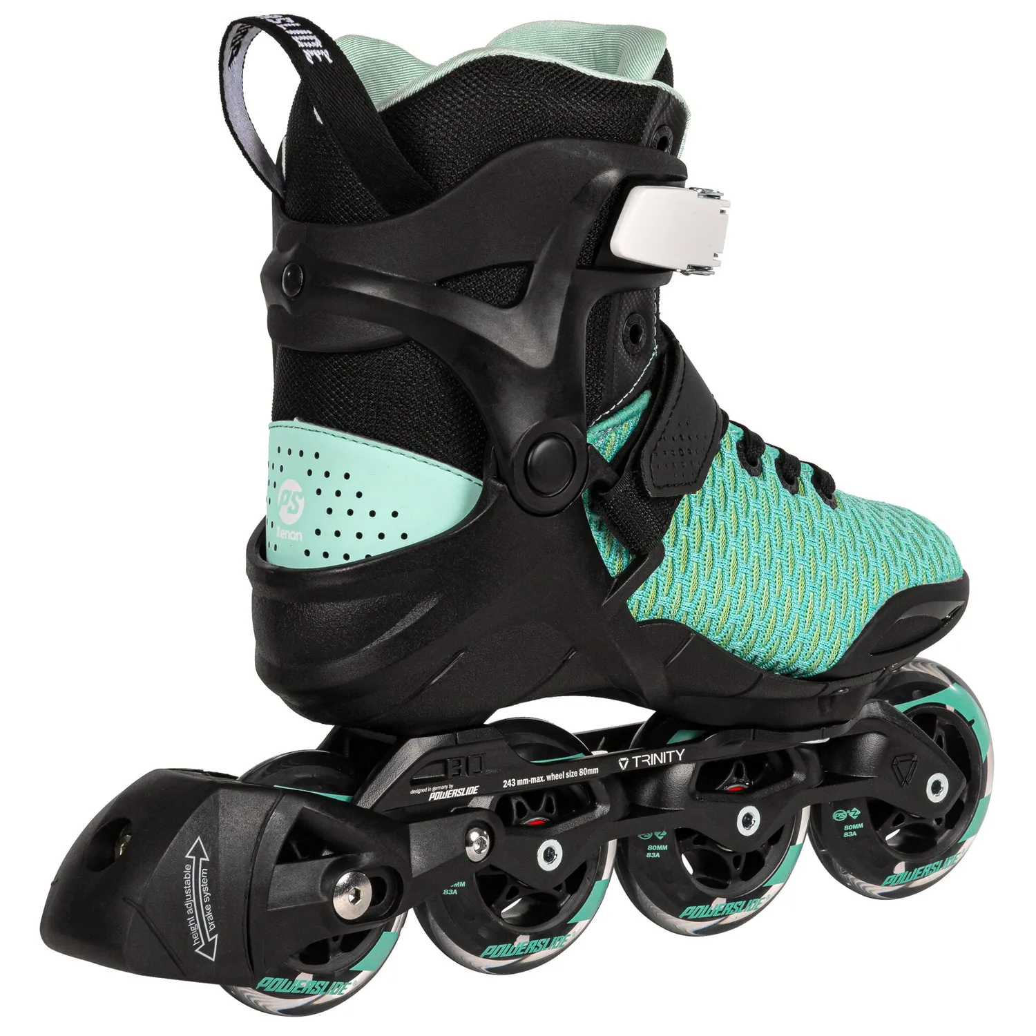 Powerslide Phuzion Xenon Arctic 80 inliners sort 80mm TRINITY
