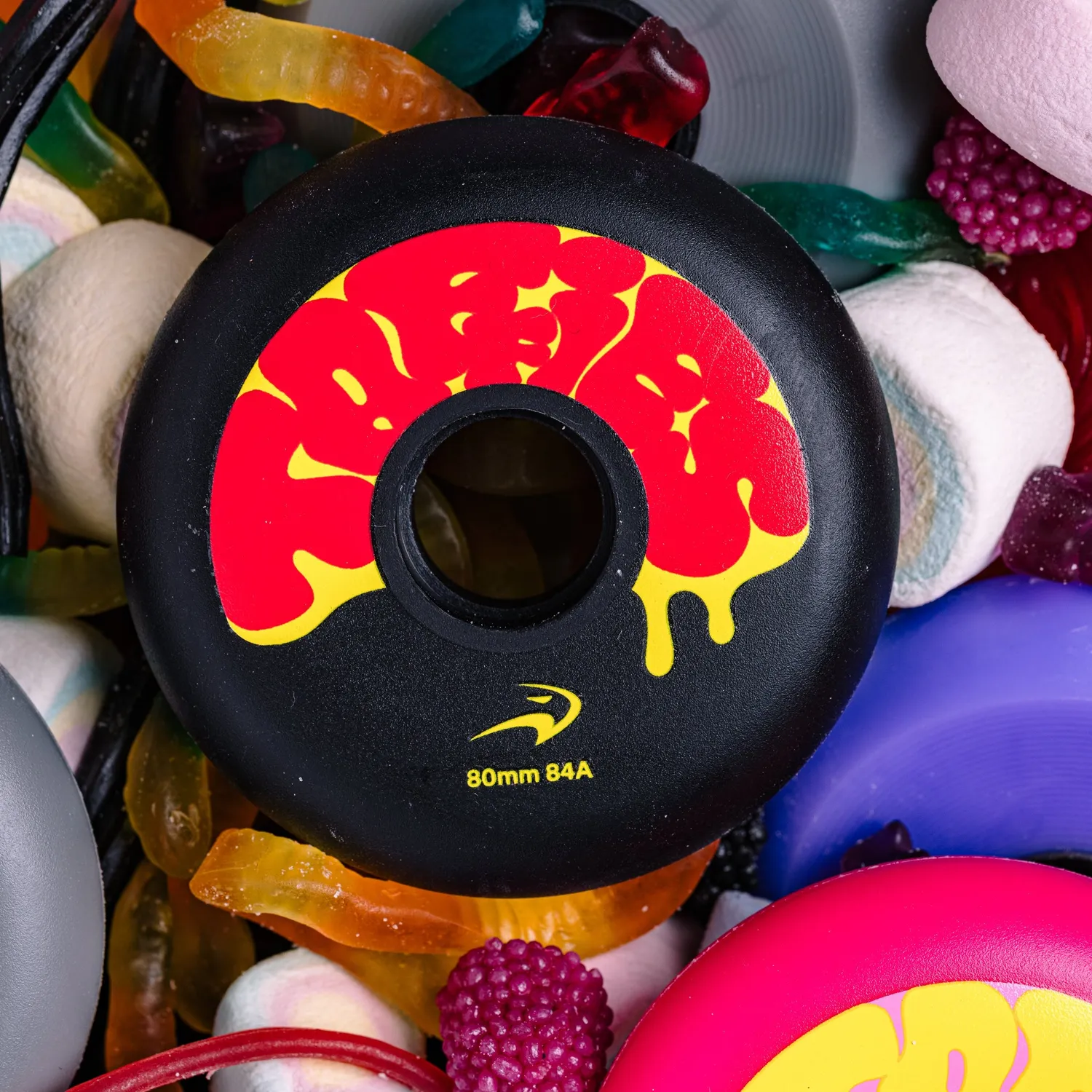 Flying Eagle Taffies hjul sort 80mm 84A 4-pak