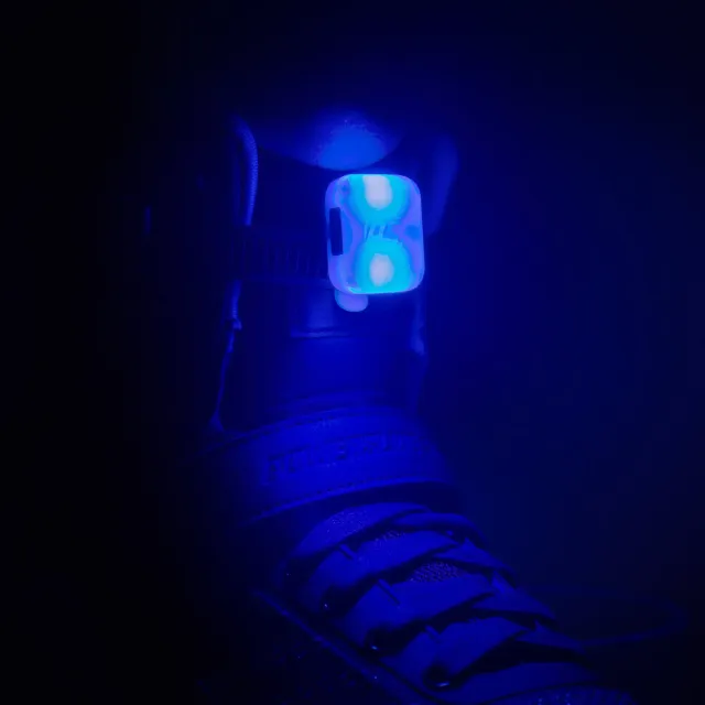 Powerslide Clip LED lys blå med genopladeligt batteri
