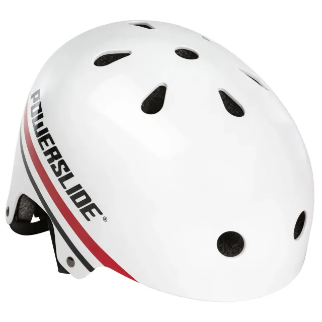Powerslide Pro Urban Stripe hjelm hvid stribet