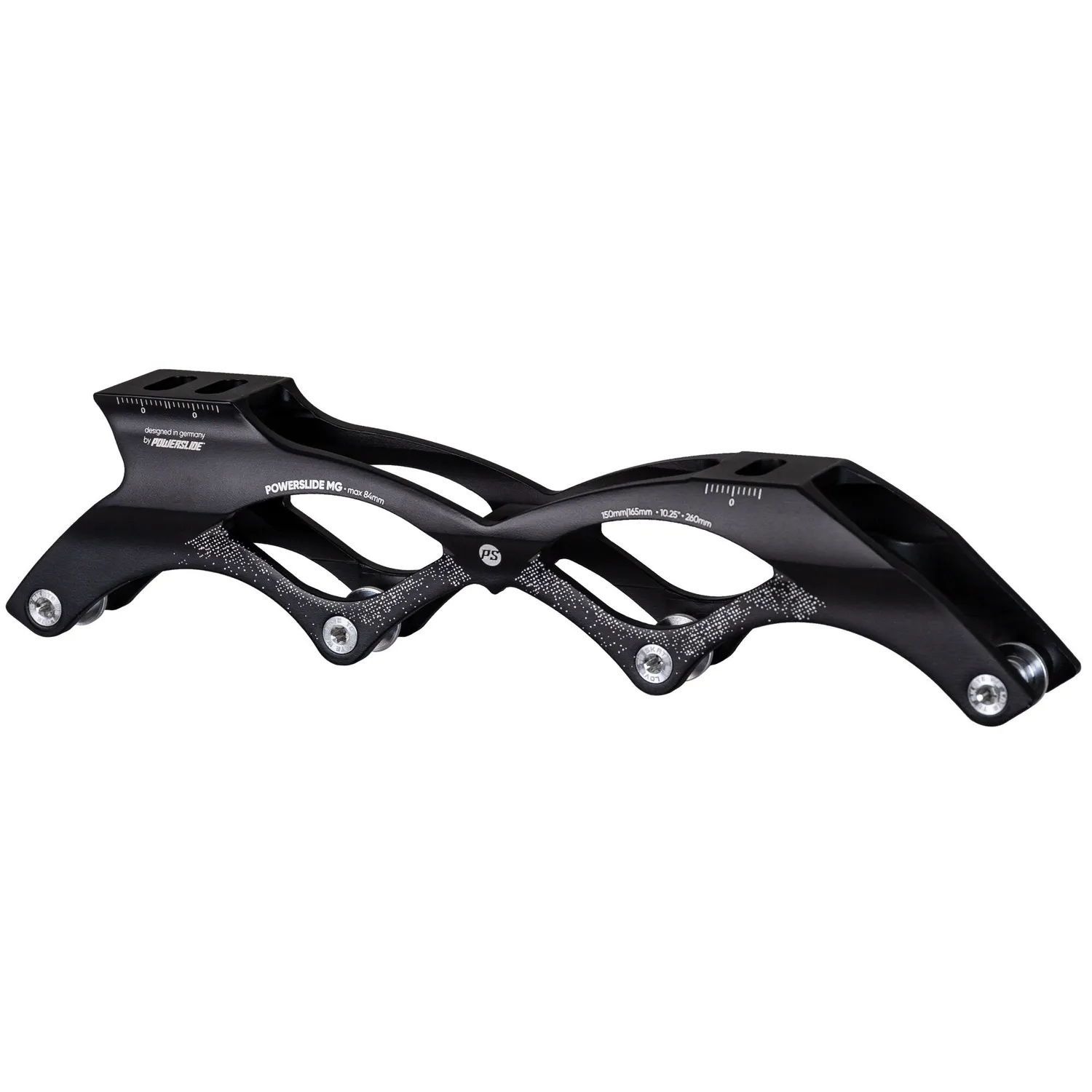 Powerslide MG 84-165 rulleskøjteskinne 4x84mm magnesium