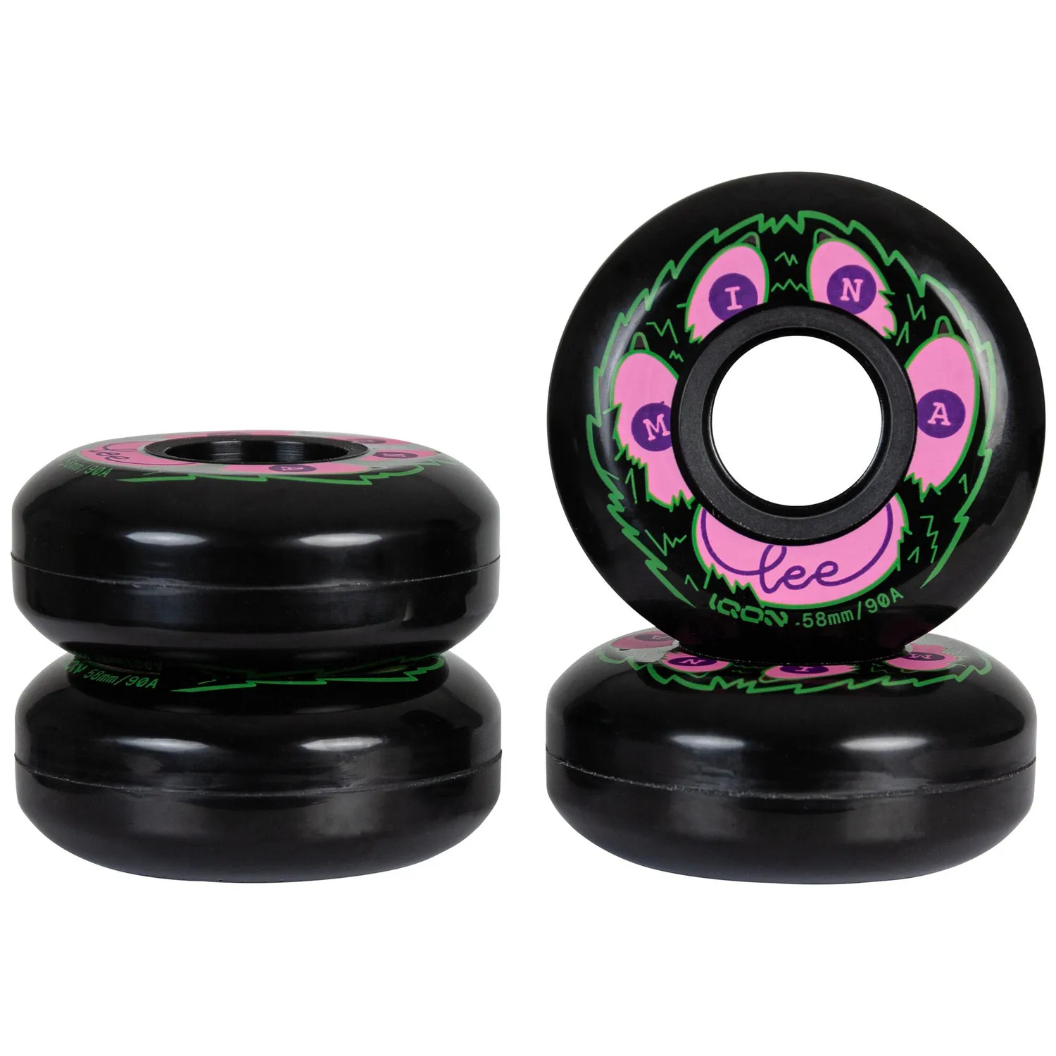Iqon Mina Lee 58mm aggressiv-hjul 4-pak 90A