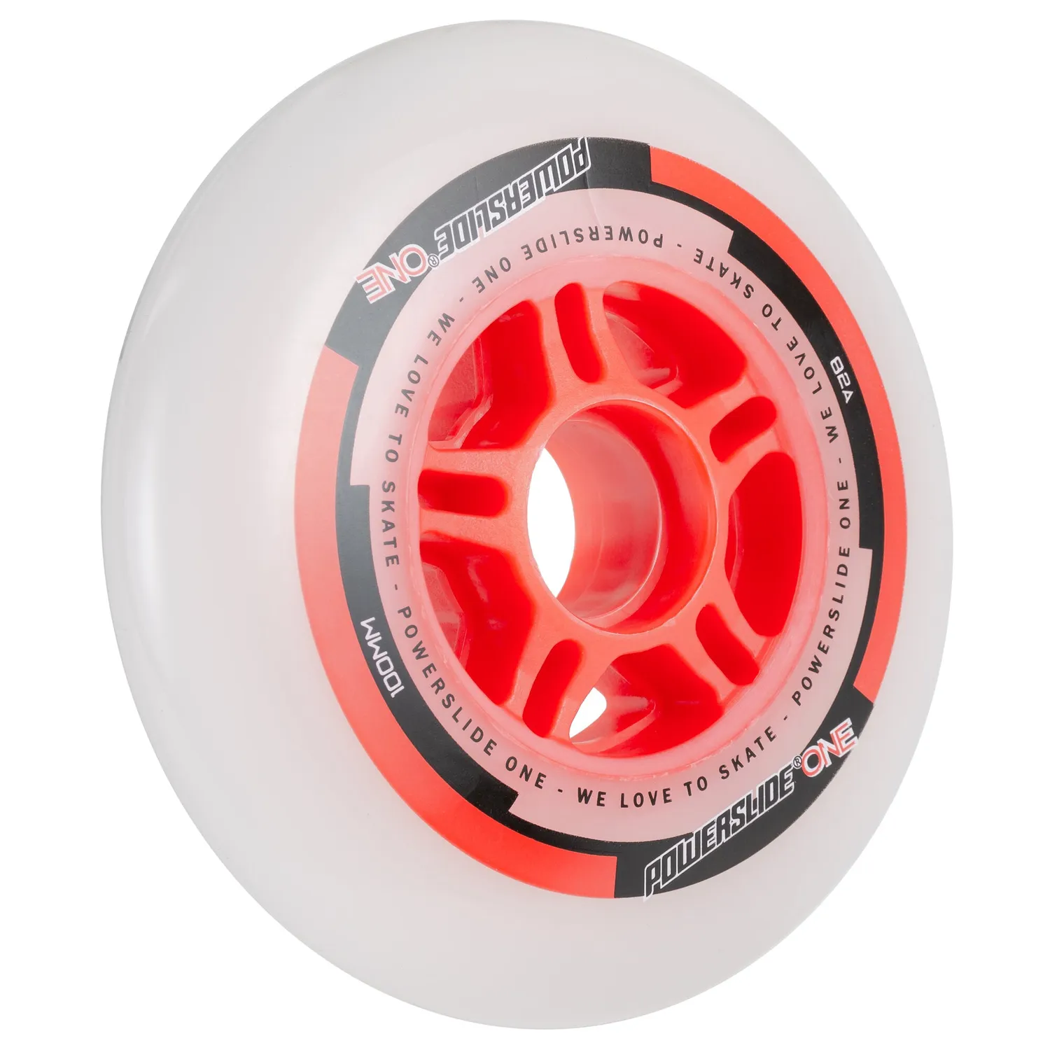 Powerslide PS One 100/82A hjul rød hvid 4-pak