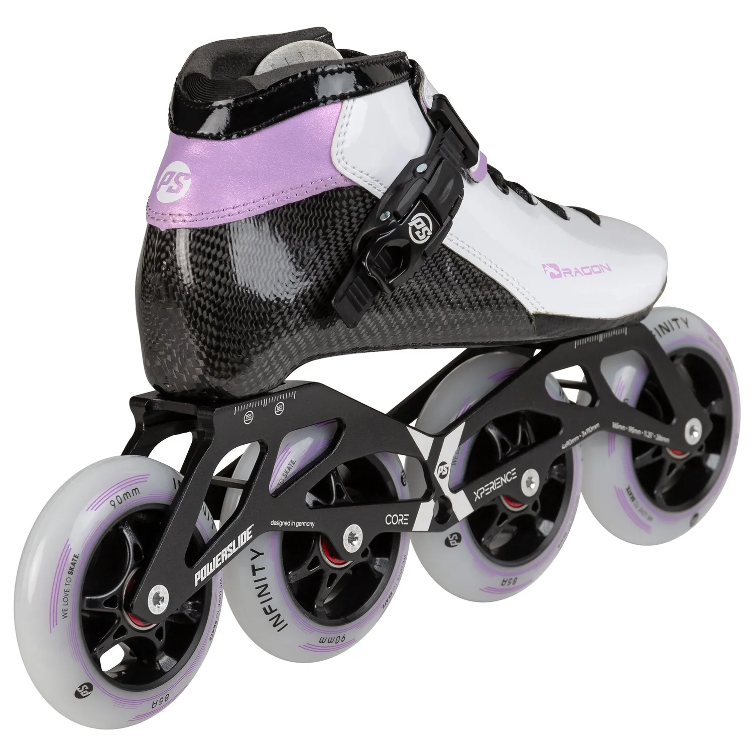 Powerslide Dragon 90 speedskøjter hvid børn