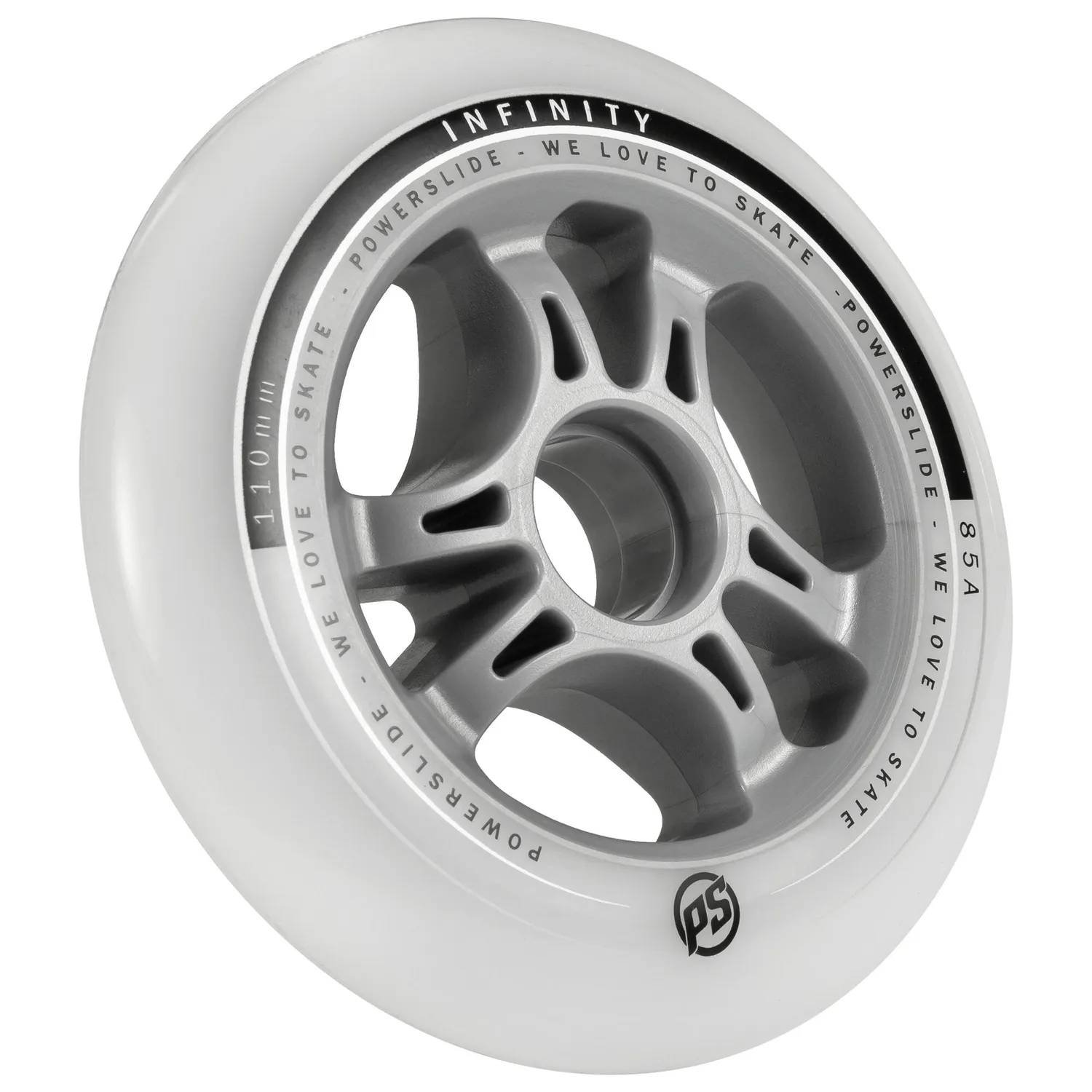 Powerslide Infinity hjul 110mm 85A grå 4-pak