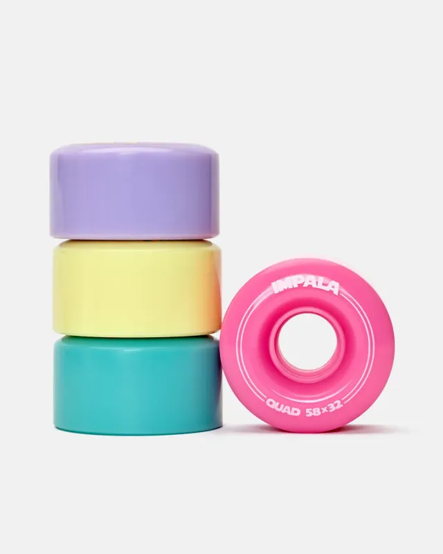 Impala Quad Wheel rulleskøjtehjul pastel multi 4-pak 58mm