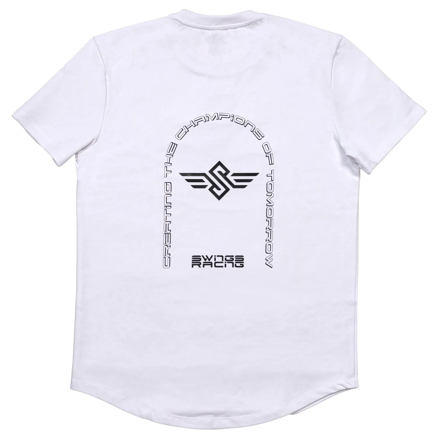 Swings Racing Tee T-shirt hvid bomuld XS-XL
