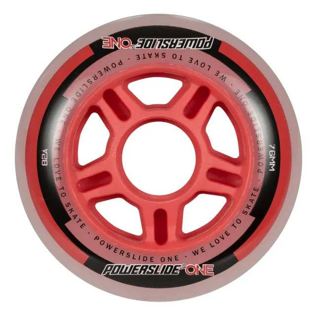 Powerslide PS One 76 inlinerhjul 4-pak rød 82A