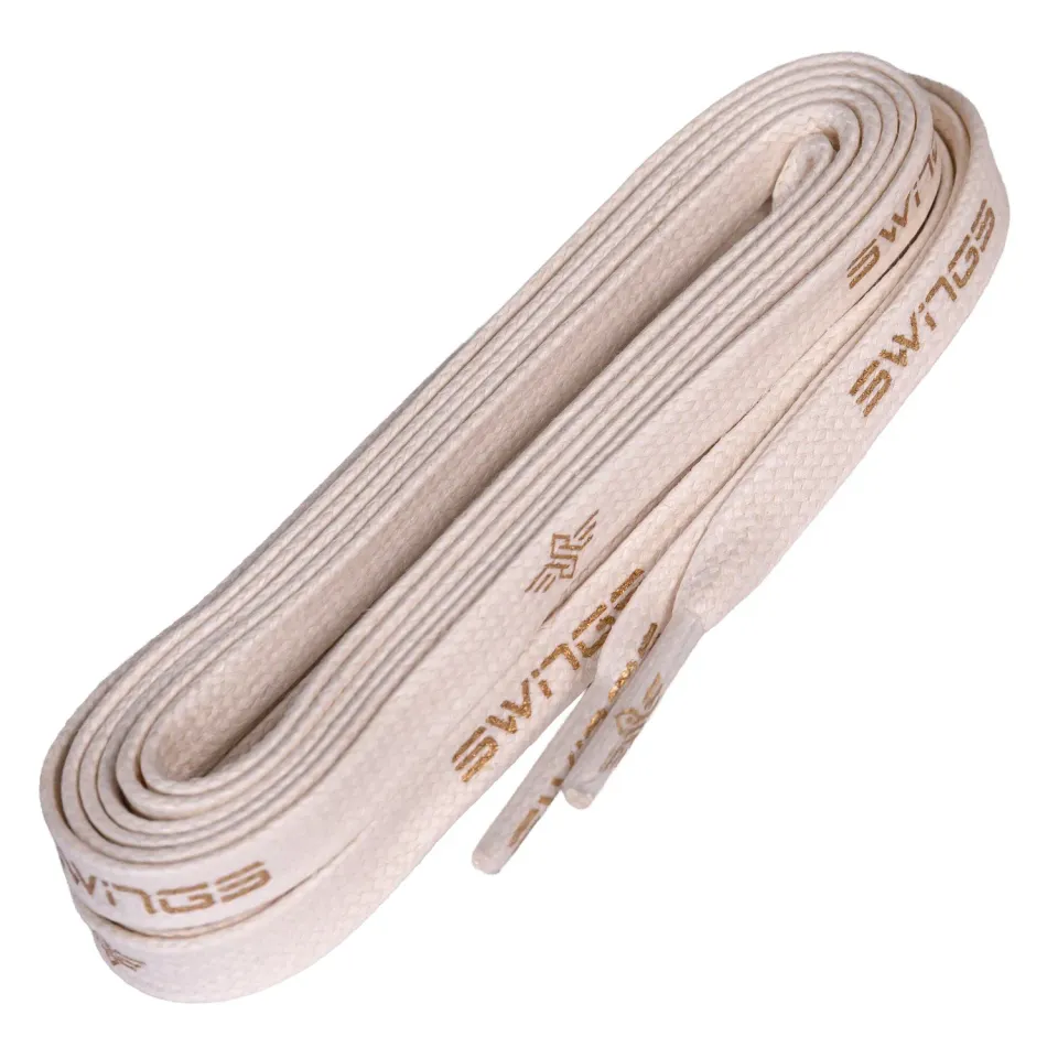 Swings Waxed Superlaces snørebånd hvid 140cm