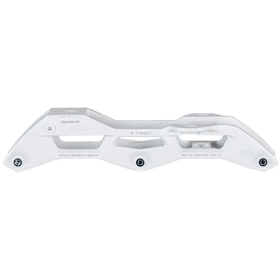 Powerslide Elite Syncro AL 270 rulleskøjtestel hvid 3x110