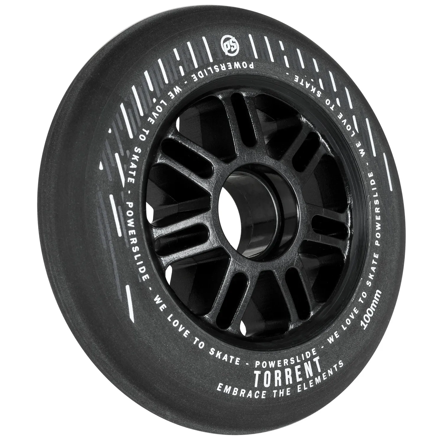 Powerslide Torrent 100 84A regnhjul 4-pak sort