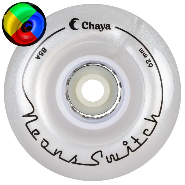 Chaya Neons Switch LED-hjul 62mm pearl 4-pak 85A